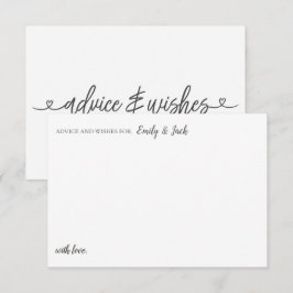 Baby Shower Advice and Wishes Card Minimalist Tilläggskort