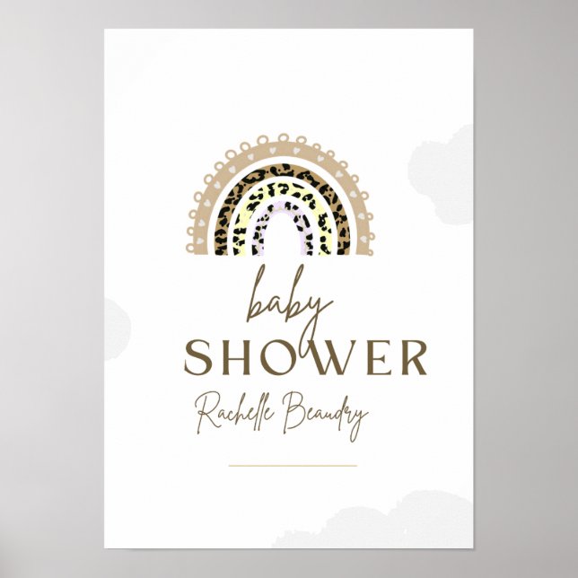 Baby Shower Affisch | Söt Baby Shower (Framsidan)