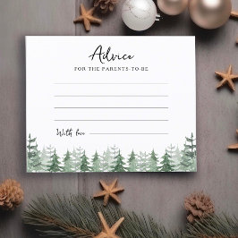 Baby Shower Akvarell Tallträd Råd till Föräldrar