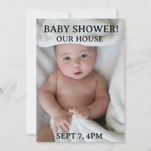 BABY SHOWER ANPASSNINGSBARA FOTO INBJUDNINGAR