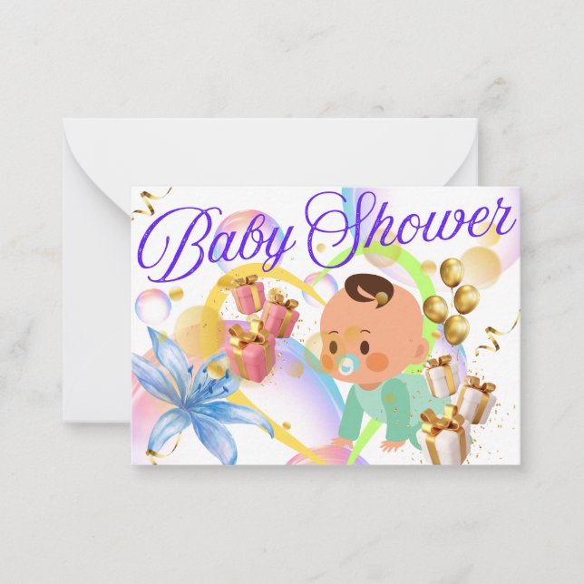 Baby Shower Anteckningskort (Framsida)