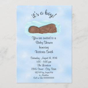 Baby shower är det en pojkepojkeperson som tillhör inbjudningar