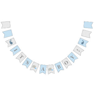 Baby shower är det flaggor för en Bunting för
