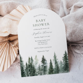 Baby Shower Arch för Mountain Gräs Träd Inbjudningar