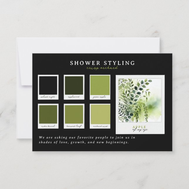 Baby Shower Attire | Apple Orchard Palette Inbjudningar (Framsida)
