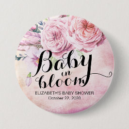 Baby Shower Baby i Bloom Boho Flowers & Feathers Knapp