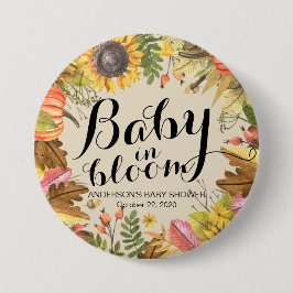 Baby Shower Baby i Bloom Maple Pumpkins Solros Knapp