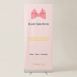 Baby Shower Banner | Rosa rosett Glädje