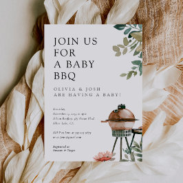 Baby Shower BBQ Gender Neutral Inbjudningar
