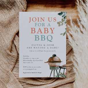Baby Shower BBQ Gender Neutral Inbjudningar