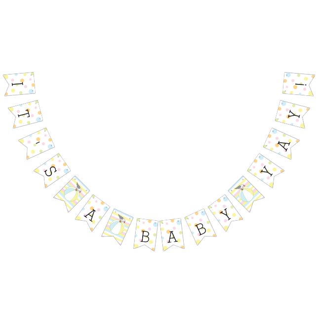 Baby Shower Beach Boll, Swallowtail Banner Vimplar (Alla)