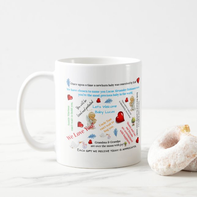 Baby Shower Bebis Ankomst Mugg (Med munk)