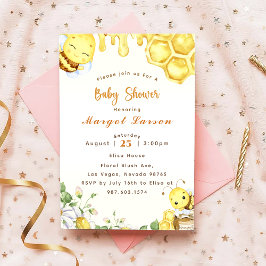 Baby Shower Bee Baby Shower Inbjudningar