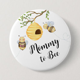 Baby Shower Bee Stift - Lägg till ditt eget namn t Knapp
