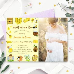 Baby Shower Bee Sweet as As can be Photo Inbjudningar