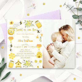 Baby Shower Bee Sweet as As can be Photo Inbjudningar