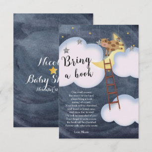 Baby Shower Berättelsebok Barnkammare Rim Bok Begä Inbjudningar
