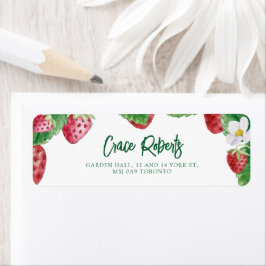 Baby Shower Berry Sweet Adress Returadress Etikett
