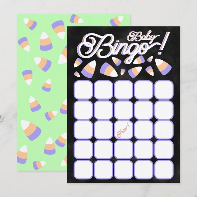 Baby Shower Bingo (Fram/baksida)