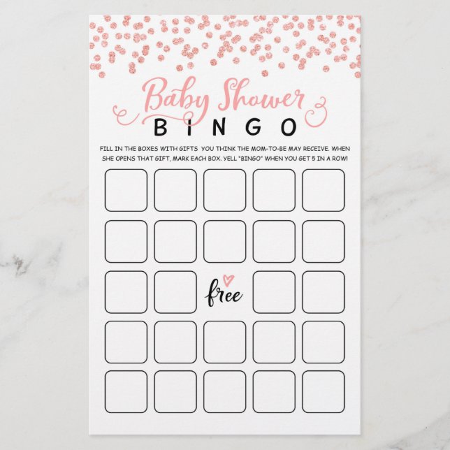 Baby Shower Bingo Baby Shower Party-spel (Framsida)