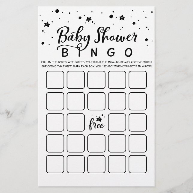 Baby Shower Bingo Baby Shower Party-spel (Framsida)