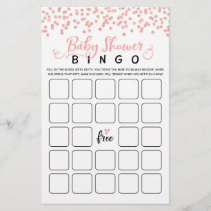 Baby Shower Bingo Baby Shower Partyspel