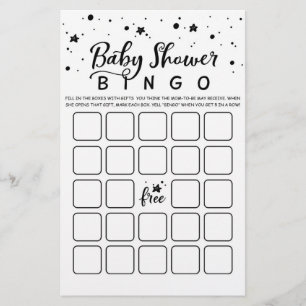 Baby Shower Bingo Baby Shower Partyspel