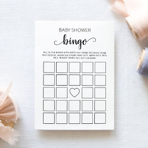 Baby Shower Bingo Baby Shower Partyspelskort Inbjudningar