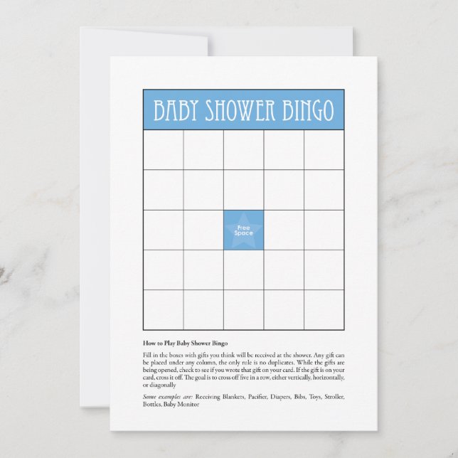 Baby Shower Bingo - Blue (Framsida)