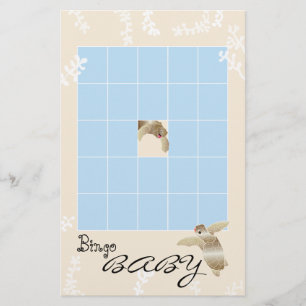 Baby Shower BINGO "Blue/Cream Turtle" Flygblad