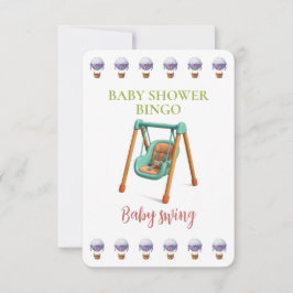 Baby Shower Bingo Card, Funny Game- Baby swing