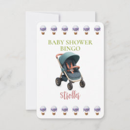 Baby Shower Bingo Card, Funny Game- Stroller