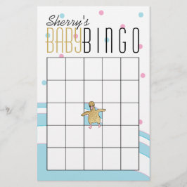 Baby Shower BINGO "Flamingo Mamma & Baby" Flygblad