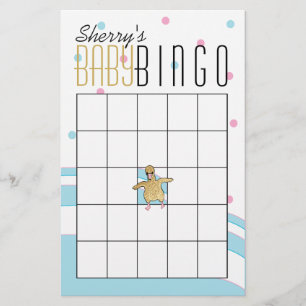 Baby Shower BINGO "Flamingo Mamma & Baby" Flygblad