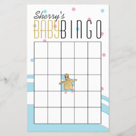 Baby Shower BINGO "Flamingo Mamma & Baby" Flygblad