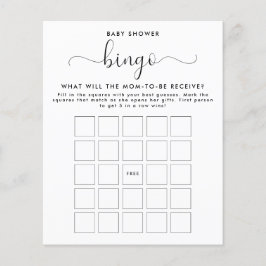Baby Shower Bingo Flygblad