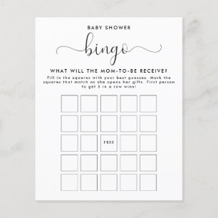Baby Shower Bingo Flygblad