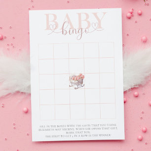 Baby Shower Bingo Game Baby Basket pastel