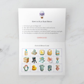Baby Shower Bingo Game Board10. Fun Party Helgkort