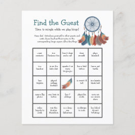 Baby Shower Bingo Game Dreamcatcher Hitta gästen