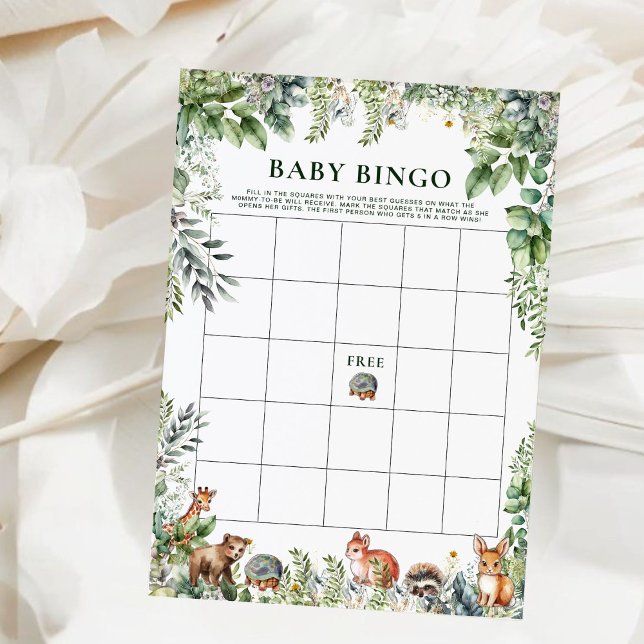 Baby Shower Bingo Game | Modern vattenfärgsspel (Skapare uppladdad)