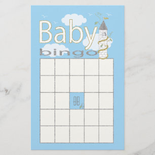 Baby Shower BINGO "Glittery Castle" Flygblad
