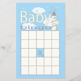Baby Shower BINGO "Glittery Castle" Flygblad
