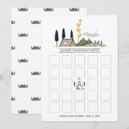 Baby Shower Bingo Kort | Äventyret Börjar