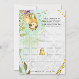 Baby Shower Bingo-kort | Tropisk Sengångare Inbjudningar