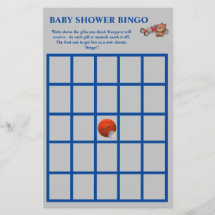 Baby Shower Bingo med tema Pojkleksaker