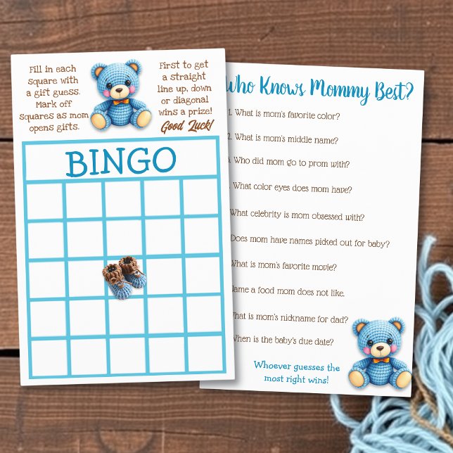 Baby Shower BINGO och Vem Känner Mamma Bäst Flygblad (Skapare uppladdad)