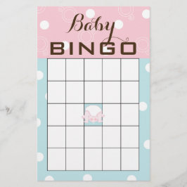 Baby Shower BINGO "ROSA BLUE BABY" Flygblad