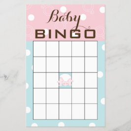 Baby Shower BINGO "ROSA BLUE BABY" Flygblad
