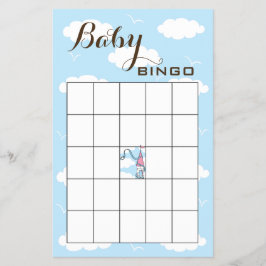 Baby Shower BINGO Rosa/Blue/Castle Flygblad